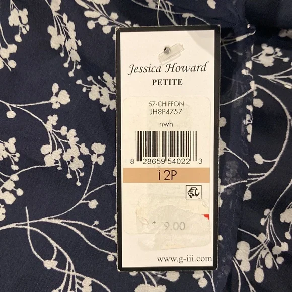 Jessica Howard Petite floral chiffon dress 12 Petite NWT - Picture 6 of 17